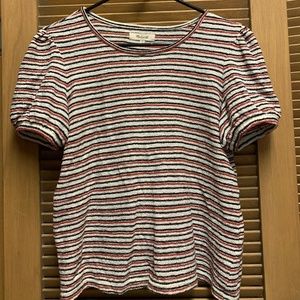 3/$15 EUC Small Madewell Striped Short Sleeved Top